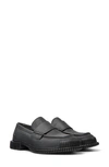 Camper Pix Ribbed-detailing Leather-sole Loafers In Black