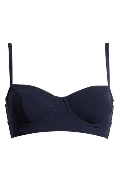 Ulla Johnson Zahara Balconette Bikini Top In Midnight