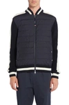 Moncler Quiled-panel Cotton Jacket In Dark Navy Blue
