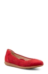 Ara Sh Perf Flat In Flame Red