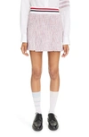 Thom Browne Box Pleat Tweed Miniskirt In Red/ Blue/ White