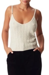 Sam Edelman Emilia Cable Stitch Sweater Camisole In Oatmeal