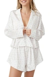 Free People Beauty Sleep Short Pajamas In Snow White Combo