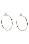 Argento Vivo Semiprecious Stone Hoop Earrings In Gold/ Pearl