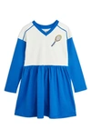 Mini Rodini Kids' Girls White & Blue Organic Cotton Dress