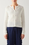 LK BENNETT AVA OPEN STITCH COTTON BLEND CARDIGAN