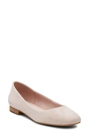 Toms Women's Briella Square Toe Ballet Flats In Pale Rose Metallic Suede