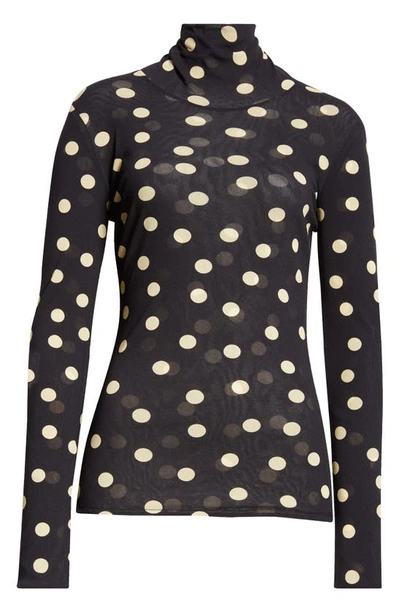 Stella Mccartney Polka Dots Jersey Top In Neutral