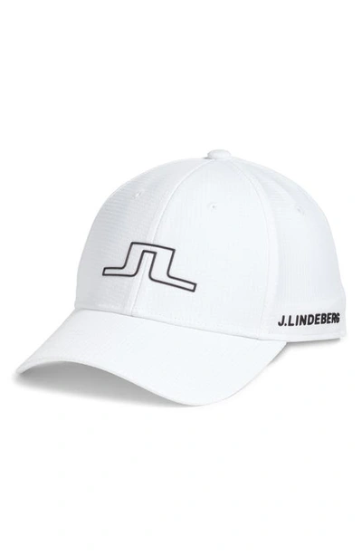J. Lindeberg Caden Logo-patch Technical-shell Baseball Cap In White