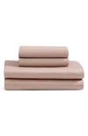 Calvin Klein Organic Earth Cotton Sateen Sheet Set In Pink
