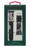 TED BAKER FLORAL PRINT LEATHER APPLE WATCH® WATCHBAND