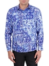 dressing gownRT GRAHAM ROBERT GRAHAM LIMITED EDITION JAIPORE LONG SLEEVE BUTTON DOWN SHIRT