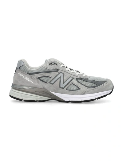 New Balance Made In Usa 990 Suede And Mesh Trainers In Cool Grey