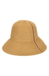 San Diego Hat Packable Straw Bucket Hat In Natural
