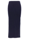 Alessandra Rich Knitted Pencil Skirt In Blue