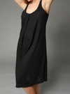 Andine Stephania Pointelle Nursing Gown In Black In Black