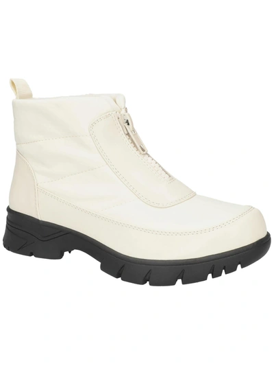 Easy Street Nyky Womens Faux Leather Cozy Winter & Snow Boots In White