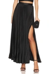 Amur Sofie Pleated Maxi Skirt In Black