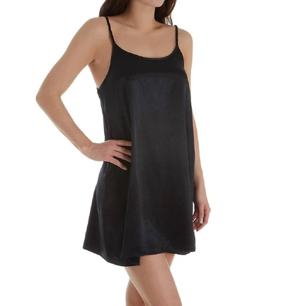 Pj Harlow Rowen Satin Short Nightgown In Black