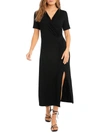 Karen Kane Faux Wrap Midi Dress In Black