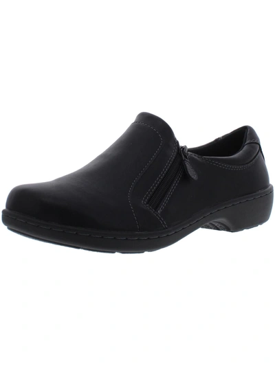 Eastland Vicky Womens Faux Leather Slip On Clogs In Black