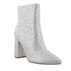 Blossom Footwear Melani Rhinestone Ankle Bootie In Silver In Silver