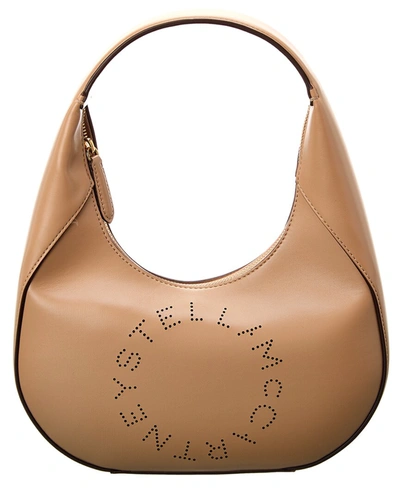 Stella Mccartney Stella Logo Small Hobo Bag In Brown