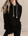 AMPERSAND AVE STAPLE HOODIE IN BLACK