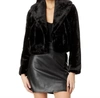 BLANKNYC BE MY GUEST FAUX FUR JACKET IN BLACK