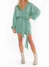 Show Me Your Mumu Chloe Collared Dress In Sage Green In Green