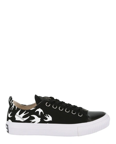 Mcq By Alexander Mcqueen Swallows Low-top Sneakers In Black