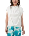 Trina Turk Odilia Drape Top In White