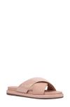 New York And Company Geralyn Slide Sandal In Beige
