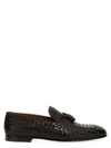 DOUCAL'S BRAIDED LOAFERS BROWN