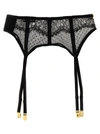 DOLCE & GABBANA LACE GARTERS SOCKS BLACK