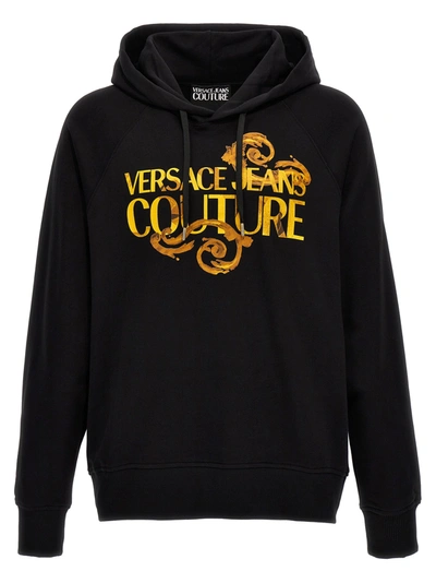 VERSACE JEANS COUTURE LOGO BAROQUE SWEATSHIRT BLACK