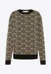 MOSCHINO ALL-OVER LOGO SWEATER