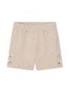 Chloé Logo-embroidered Cotton Shorts In Beige