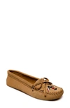 Minnetonka Sarong Womens Fabric Slip On Slide Sandals In Tan
