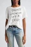 R13 DON'T GROW UP COTTON GRAPHIC T-SHIRT