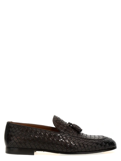 Doucal's Brown Calf Leather Loafers