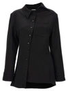 Jacquemus La Chemise Pablo Satin Shirt In Black