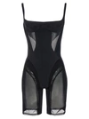 Mugler Panelled-design Playsuit In Black