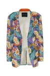 Hebe Studio Embroidered Single-breasted Blazer In Floral