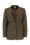 Max Mara Wool Blend Apice Blazer With Front Pockets In Brown