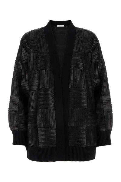 Max Mara Estonia Open-front Wool Cardigan In Black