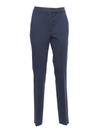 Max Mara Studio Studio Navy Trousers In Blue