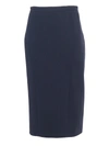 Max Mara High Waist Midi Skirt In Blue