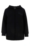 Max Mara Relaxed Fit Hooded Sweatshirt With Oversized Sleeves In Black