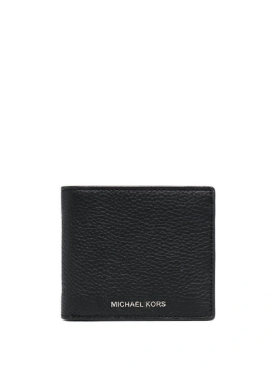 Michael Kors Greyson Pebbled Billfold Wallet In Black